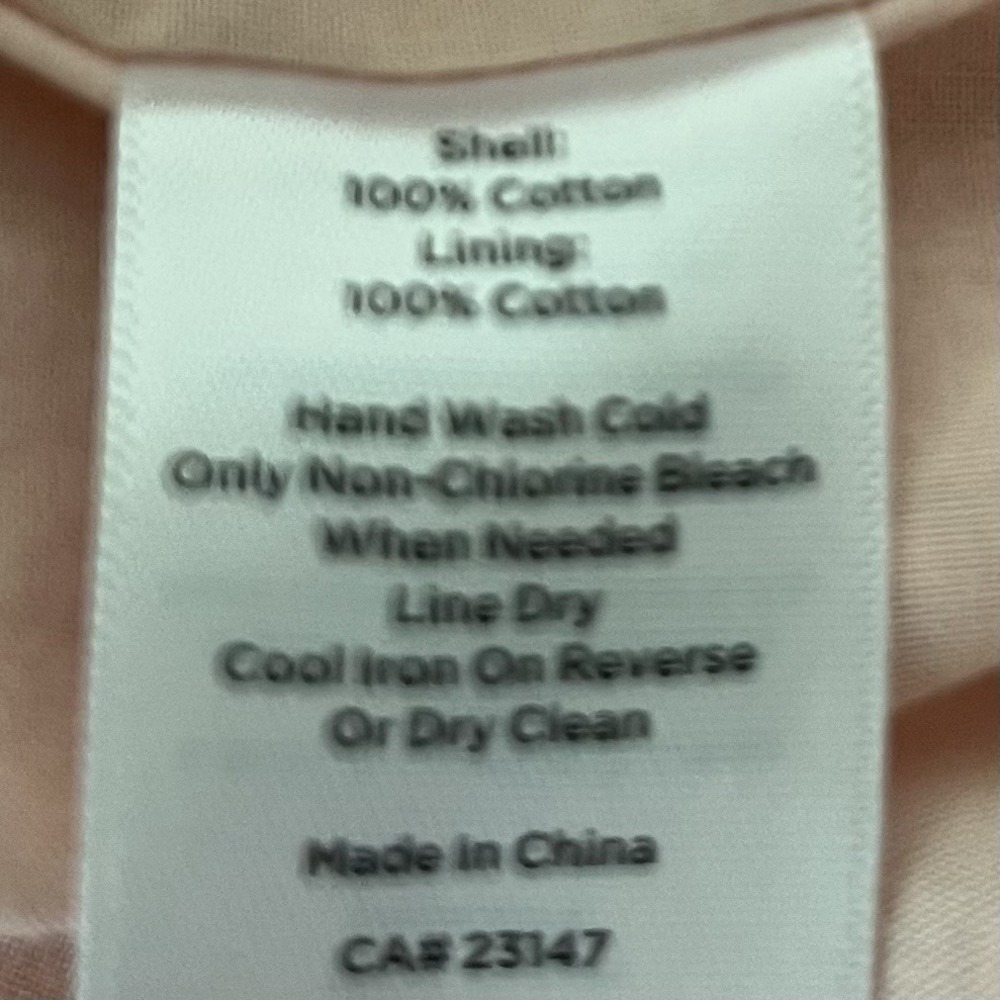 Talbots Floral Embroidedery Eyelet Square Neck Top Womens XL Peach Cotton Casual - Picture 8 of 10